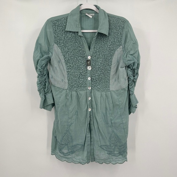 Parsley & Sage Tops - Parsley & Sage Womens Boho Embroidered Tunic Top Size S Relaxed Shabby Chic